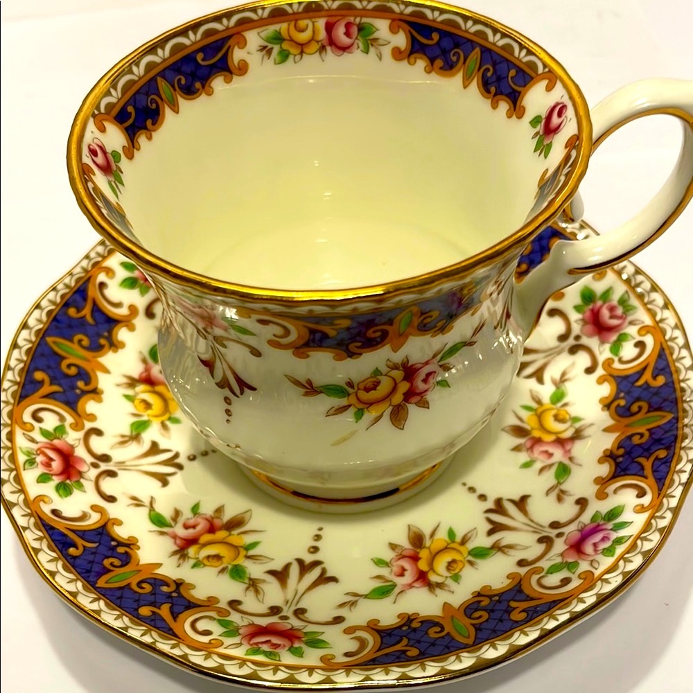 Vintage Rosina Kenilworth Elegant Floral Teacup and Saucer Set